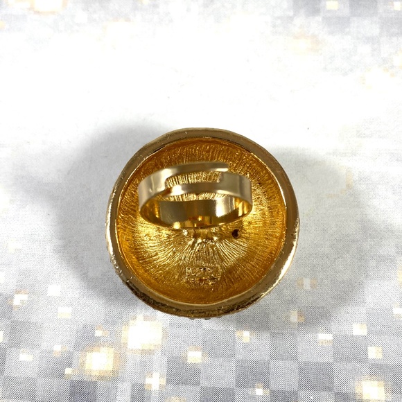 Giant disco dome clear rhinestone cocktail ring - Picture 2 of 4